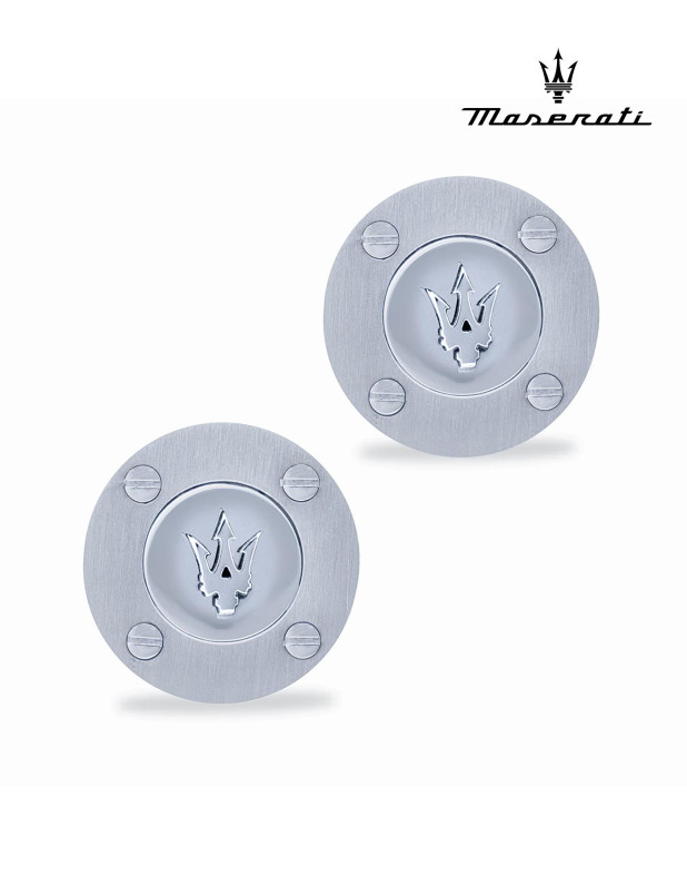 MASERATI J CUFFLINKS IP BLACK SCREWS